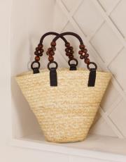 verano hasır çanta kahve