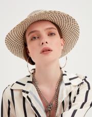 pareja hasır şapka siyah-beyaz 2