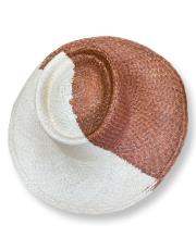 suelo hasır şapka kahve-beyaz 2