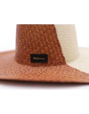 suelo hasır şapka kahve-beyaz 3