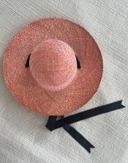 pink lady hasır şapka pembe